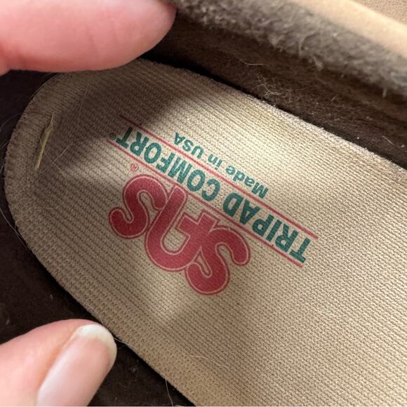 SAS Brown Leather Mary Jane Flats Shoes Womens 9.5 Comfort Classic Slip On - Picture 2 of 7